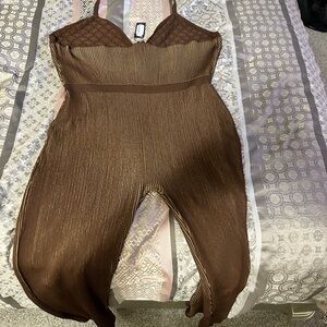 Sexy sweater brown jumpsuit